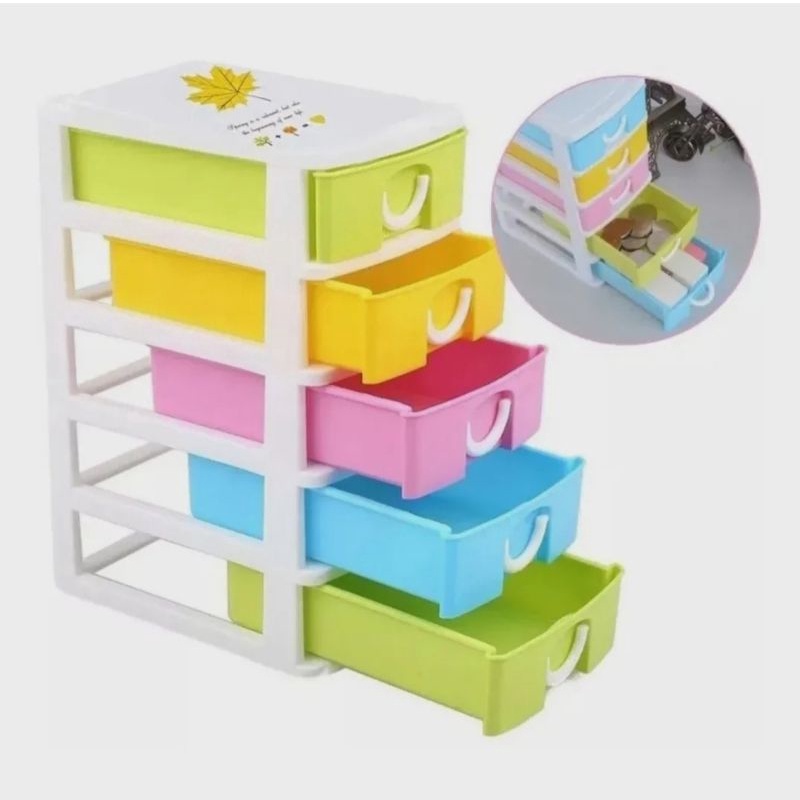 Organizador Gaveteiro De Mesa Porta Maquiagem E Joias Colorido