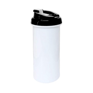Squeeze de Polímero Branco com Tampa Preta para Sublimação - 475ml