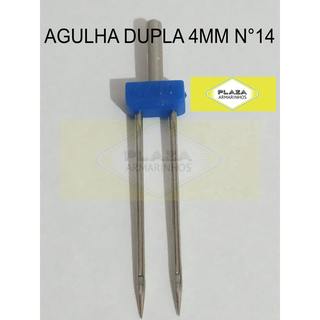 agulha dupla para máquina doméstica 4mm N° 14