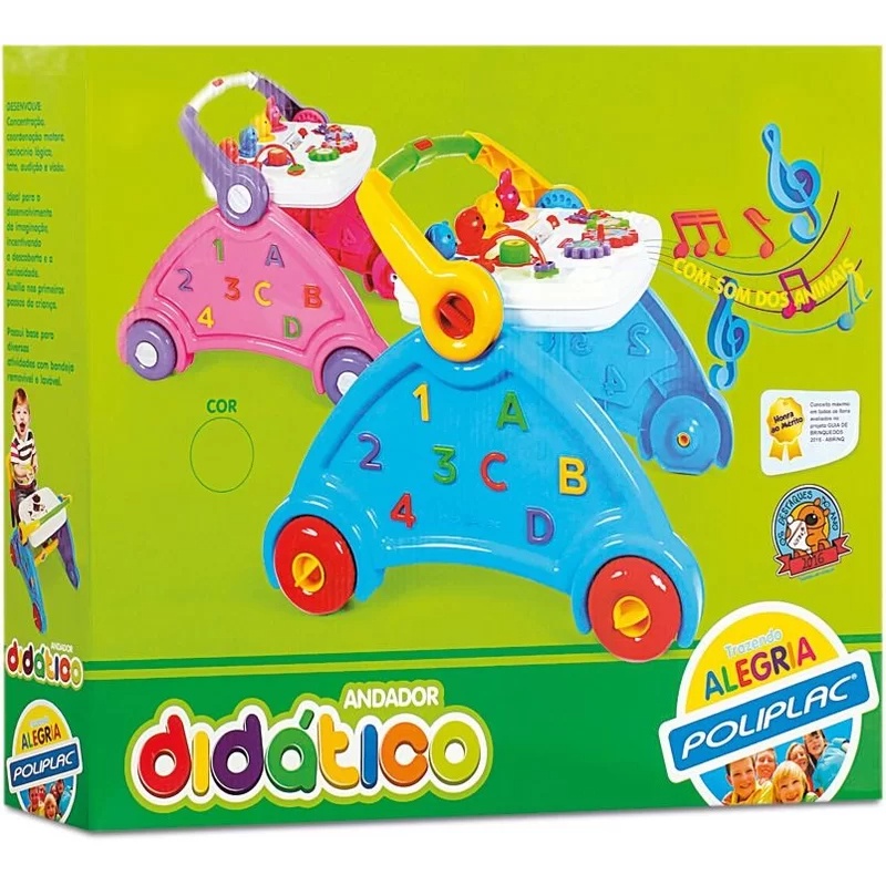Andador Infantil Didático 3 em 1 Poliplac - 5917