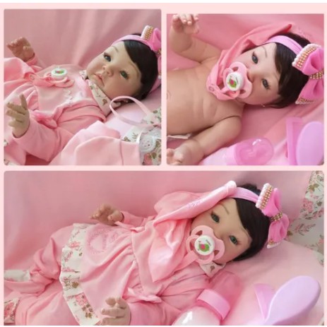 Bebe Reborn Menina Boneca Realista Feito A Mao Fio A Fio Emxoval Pronta Entrega Pode Tomar Banho Shopee Brasil