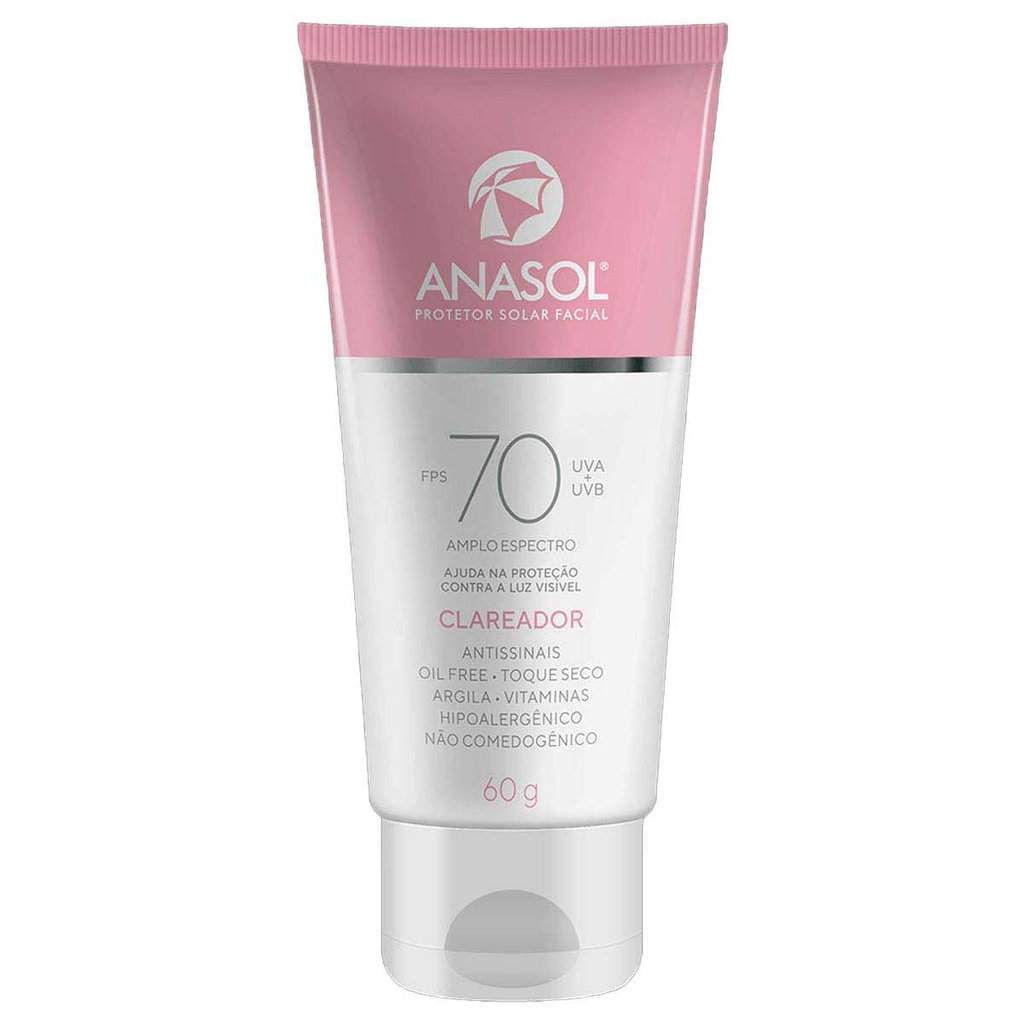 Protetor Solar Facial Clareador Dahuer FPS70 60g - Anasol em Oferta na Shopee
