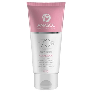 Protetor Solar Facial Clareador Dahuer FPS70 60g - Anasol em Oferta na Shopee