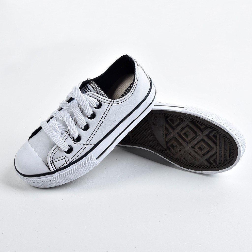 All star infantil couro hot sale branco