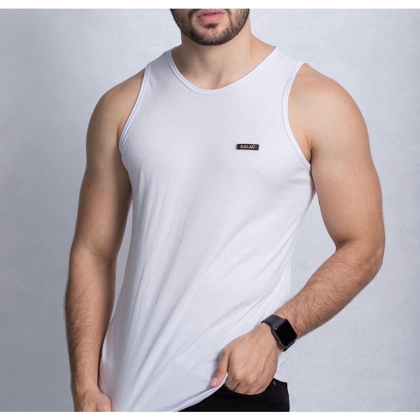 Camiseta Regata Malha Fria Com Elastano | Shopee Brasil