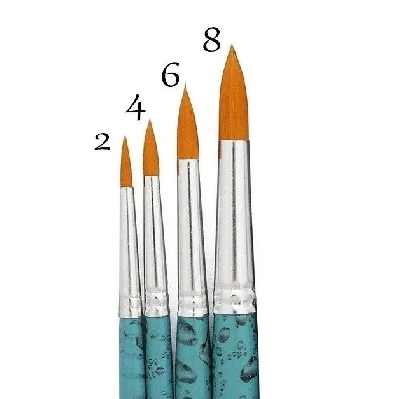 Kit 4x Pincel Redondo Para Aquarela Keramik 311 (2,4,6,8) em Oferta na Shopee