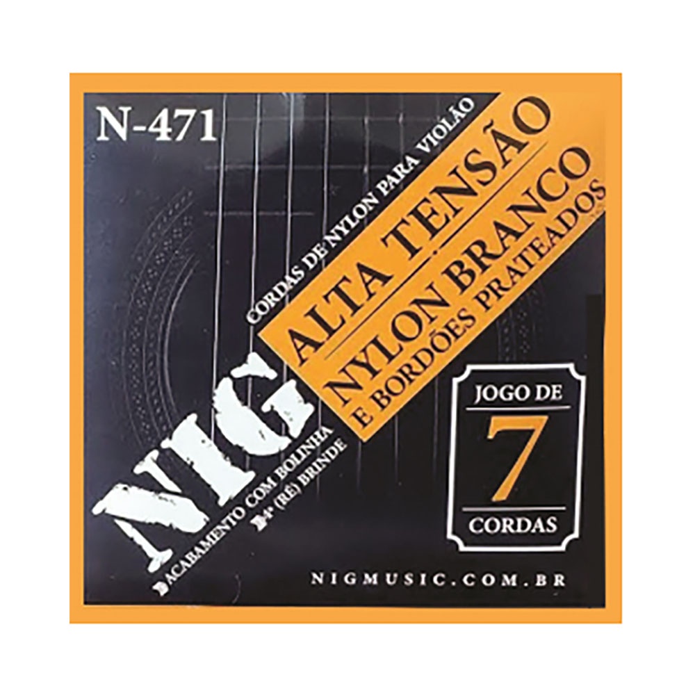 Corda NIG N-471 P/ Violão Náilon 7 Cordas Tensão Alta EC0481