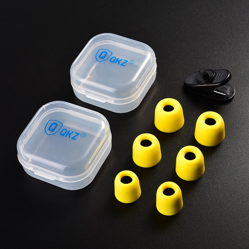 Qkz 3 Par / Lote L / M / S Espuma De Memória Fone De Ouvido Earmuffs Algodão Esponja Espuma De Memória Earplugs Fone