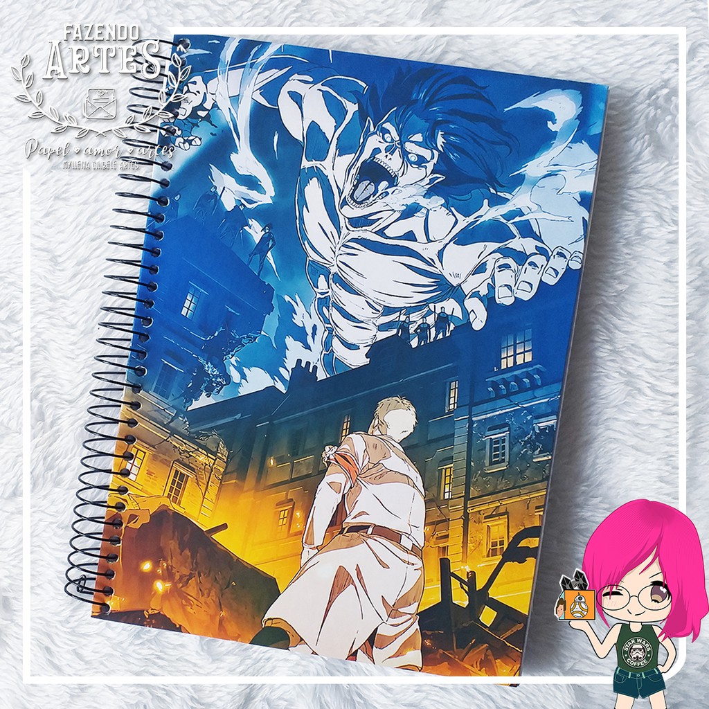 Caderno Attack On Titan Shingeki No Kyojin 1 Materia 96folha