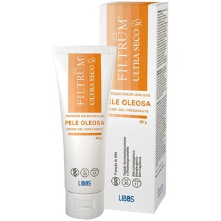 Protetor solar Filtrum ultra super seco 30FPS 60g pele oleosa hidratante Libbs envio imediato