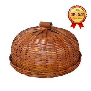 Cesta Porta Bolo de Bambu Decoração Pães Padaria - 35x15 em Oferta na Shopee