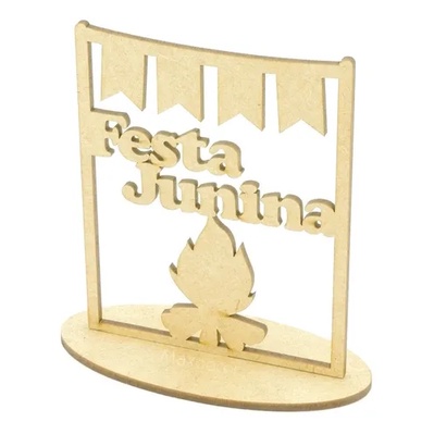 10 Centro De Mesa Personalizado Mdf - Display - Festa Junina