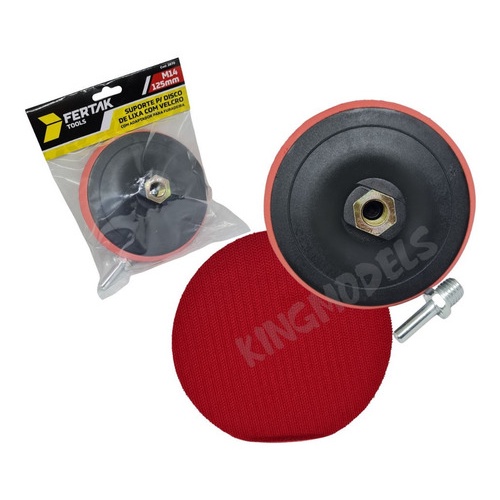 Disco Base De Velcro P/ Lixa Ou Boina Lã - 125mm Fertak 2870
