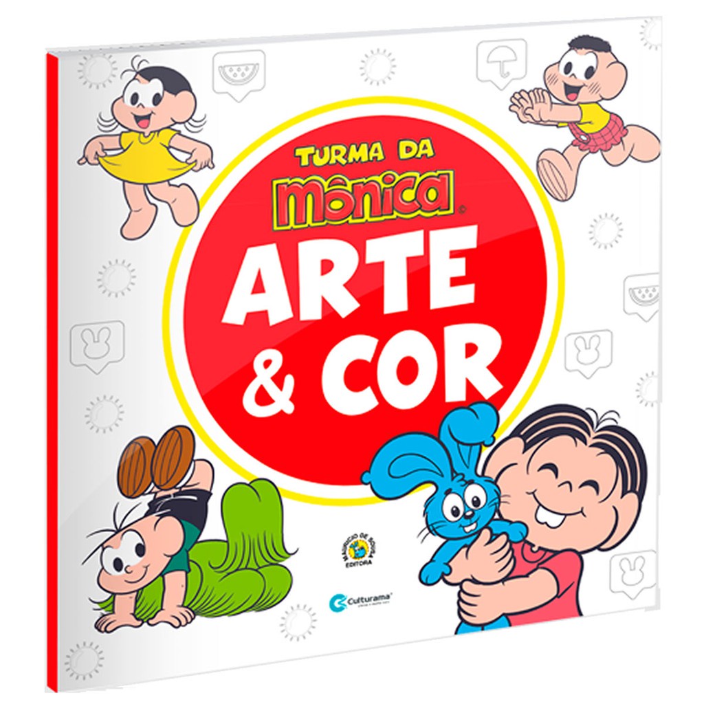 Livro Desenhos Para Colorir Turma da Monica Arte e Cor Culturama Infantil Meninas Educativo