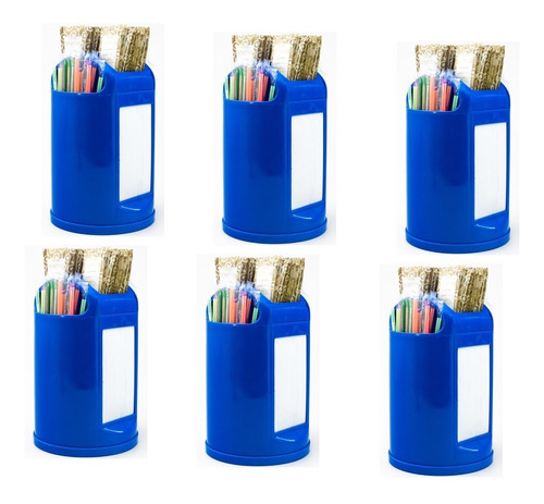 Porta Guardanapo Canudo Sache Lanchonete Kit 6 Pcs Cores