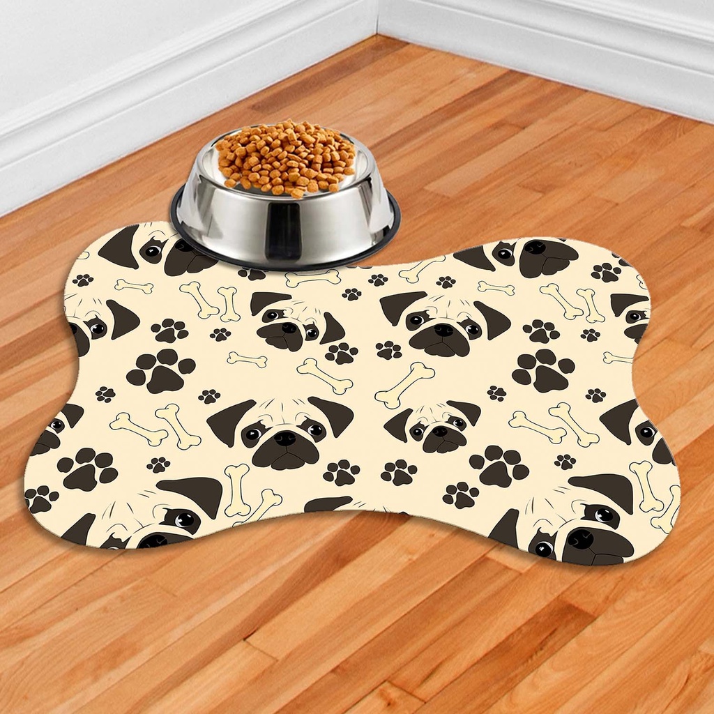 Tapete Para Comedouro PET - Ossinho - 46x31 - PUG
