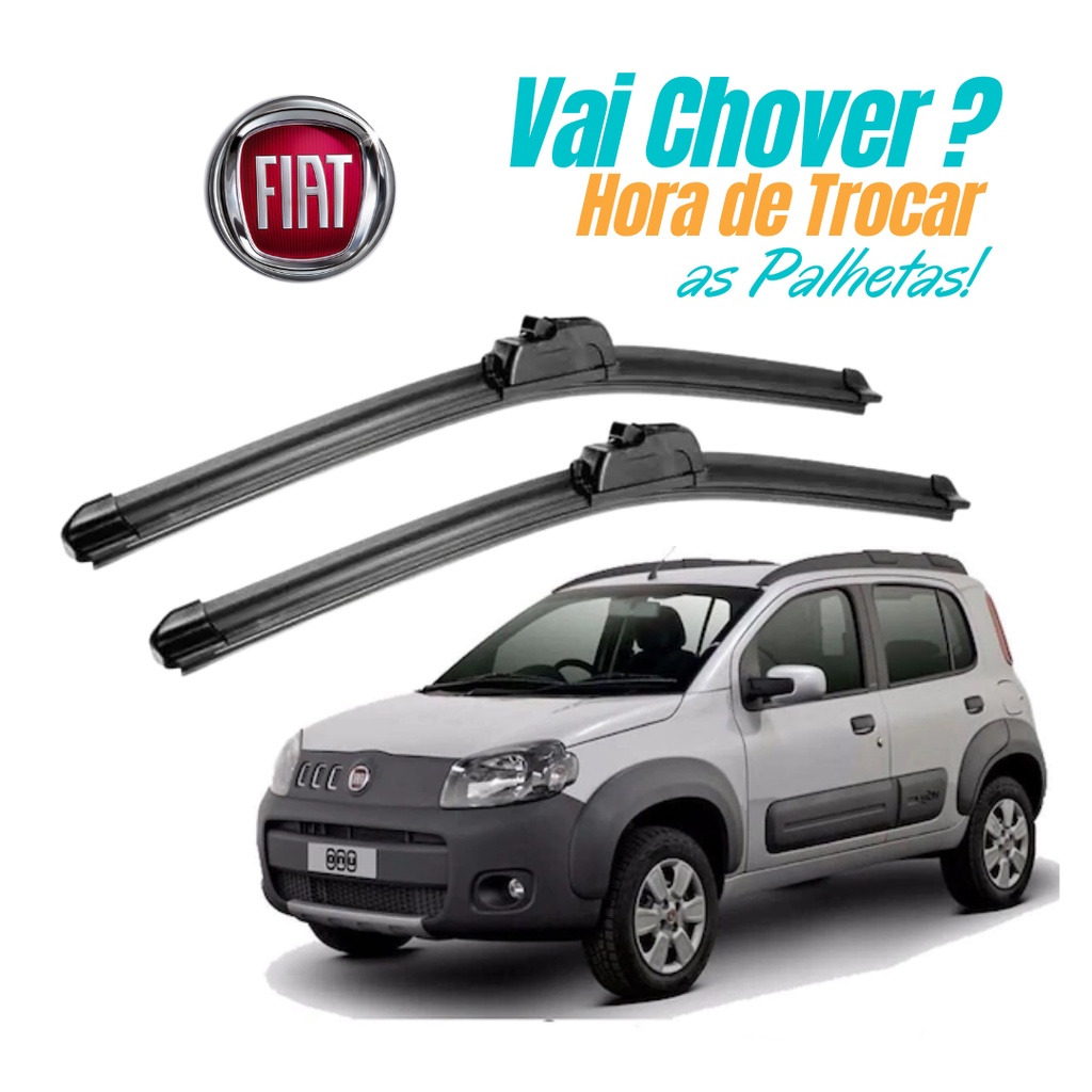Par Palheta Limpador Parabrisa Dianteiro Uno Vivace 2011 2012 2013 2014 2015 2016 2017 2018 2019 em Oferta na Shopee
