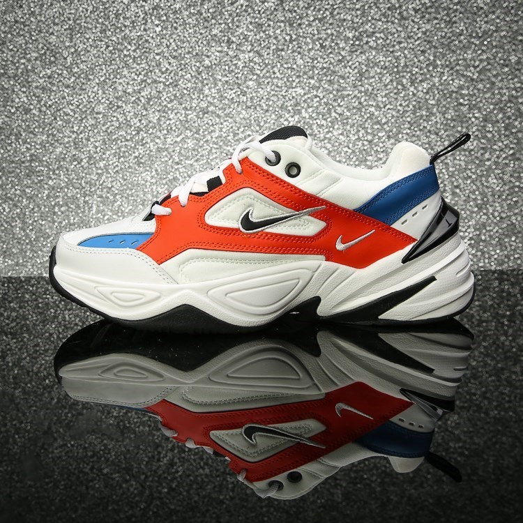 tenis nike branco vermelho e azul