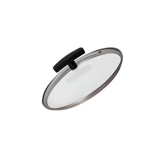 Tampa De Vidro 24 Cm Temperado Com Bordas de Aço Inoxidável  Para Panelas e Frigideiras