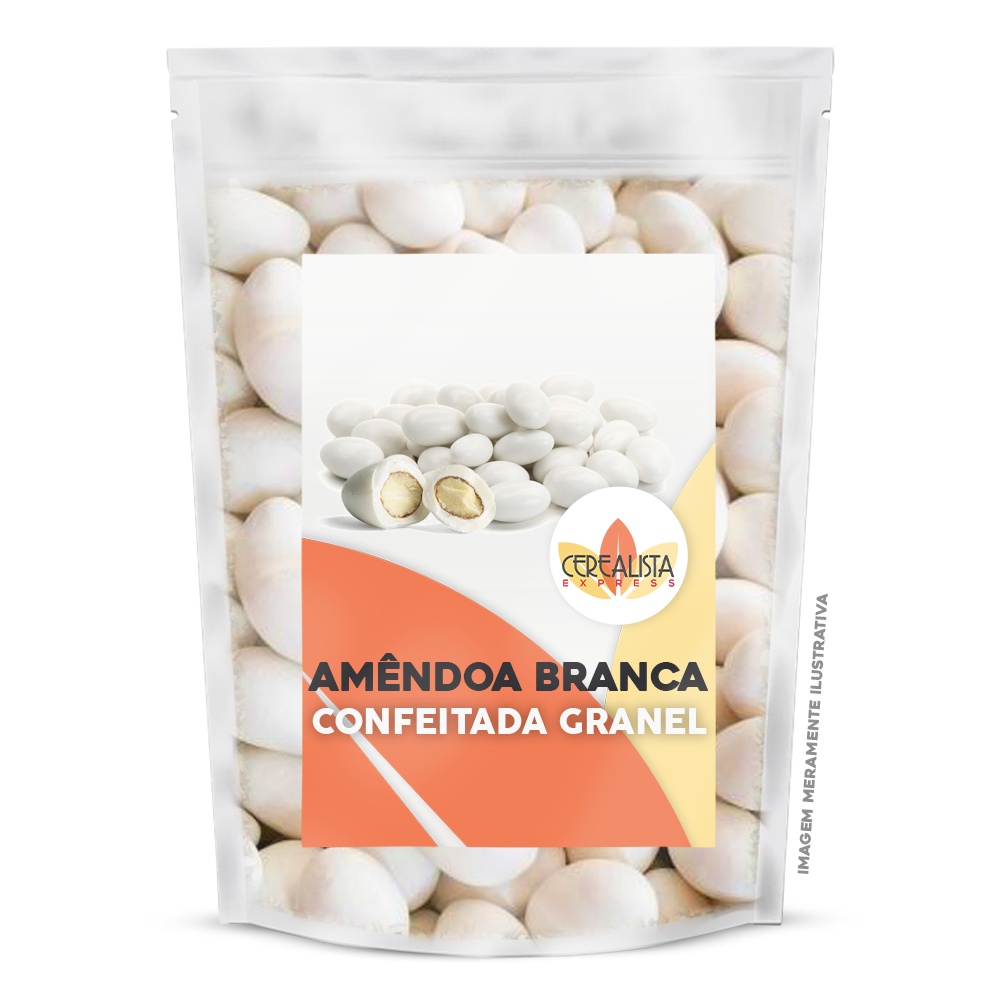 Amêndoa Confeitada Branca a Granel em Oferta na Shopee