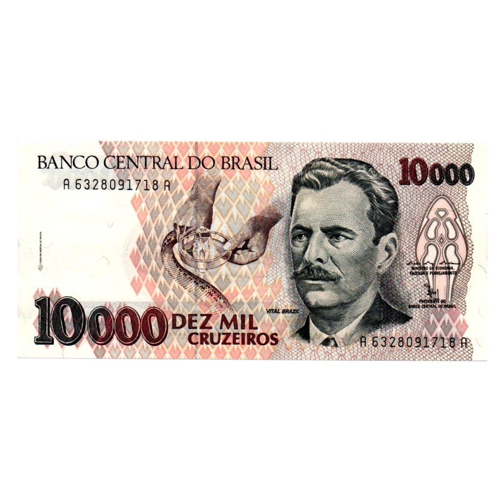 10000 Cruzeiros Vital Brazil C224 Fe Cédula Antiga