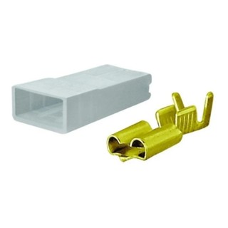 10 Terminais Fêmea 6,3 com Travas, + 10  Capinhas Fêmea Natural. em Oferta na Shopee