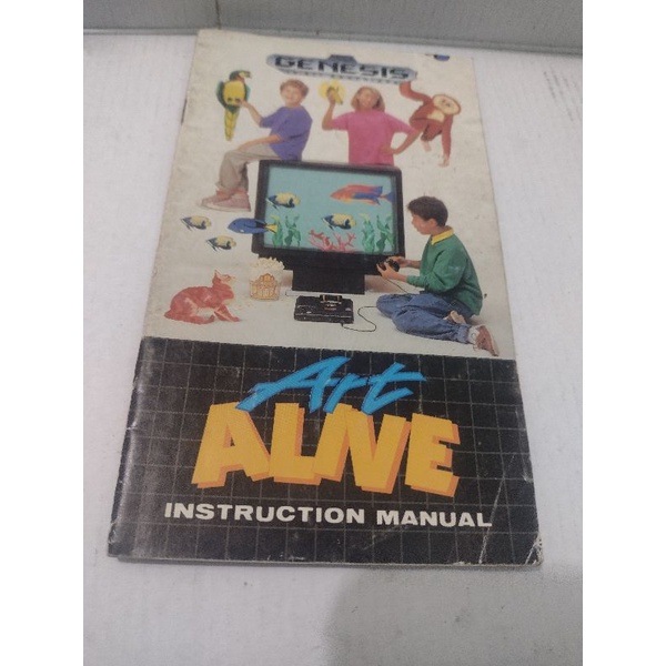 Manual RARO ART Alive mega drive/genesis original de colecionador.