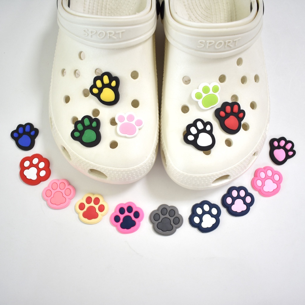 Moda Jibbitz Acessórios Criativos " Cat Paw Print " Fivela De Sapato De Desenho Animado DIY Sapatos Charme