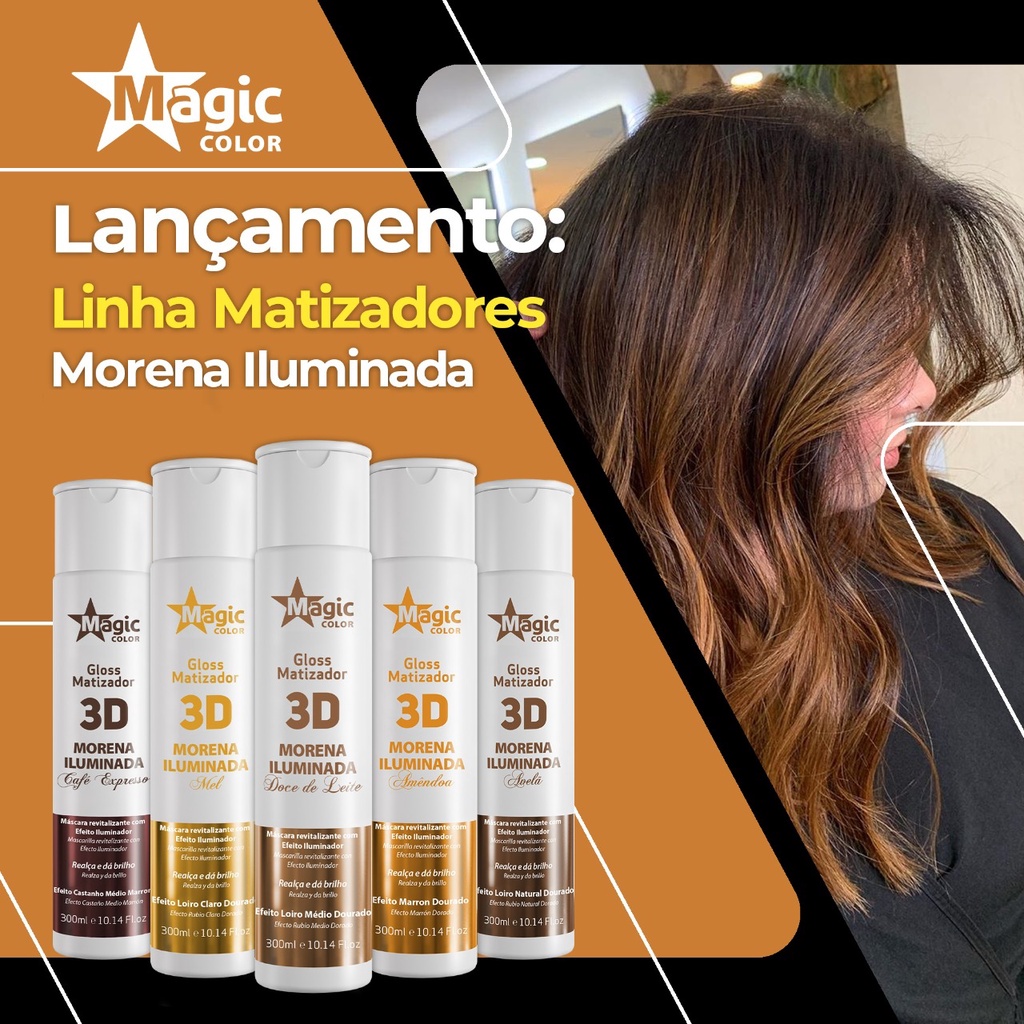 Magic Color Gloss Matizador 3D Morena Iluminada 300ml | Shopee Brasil