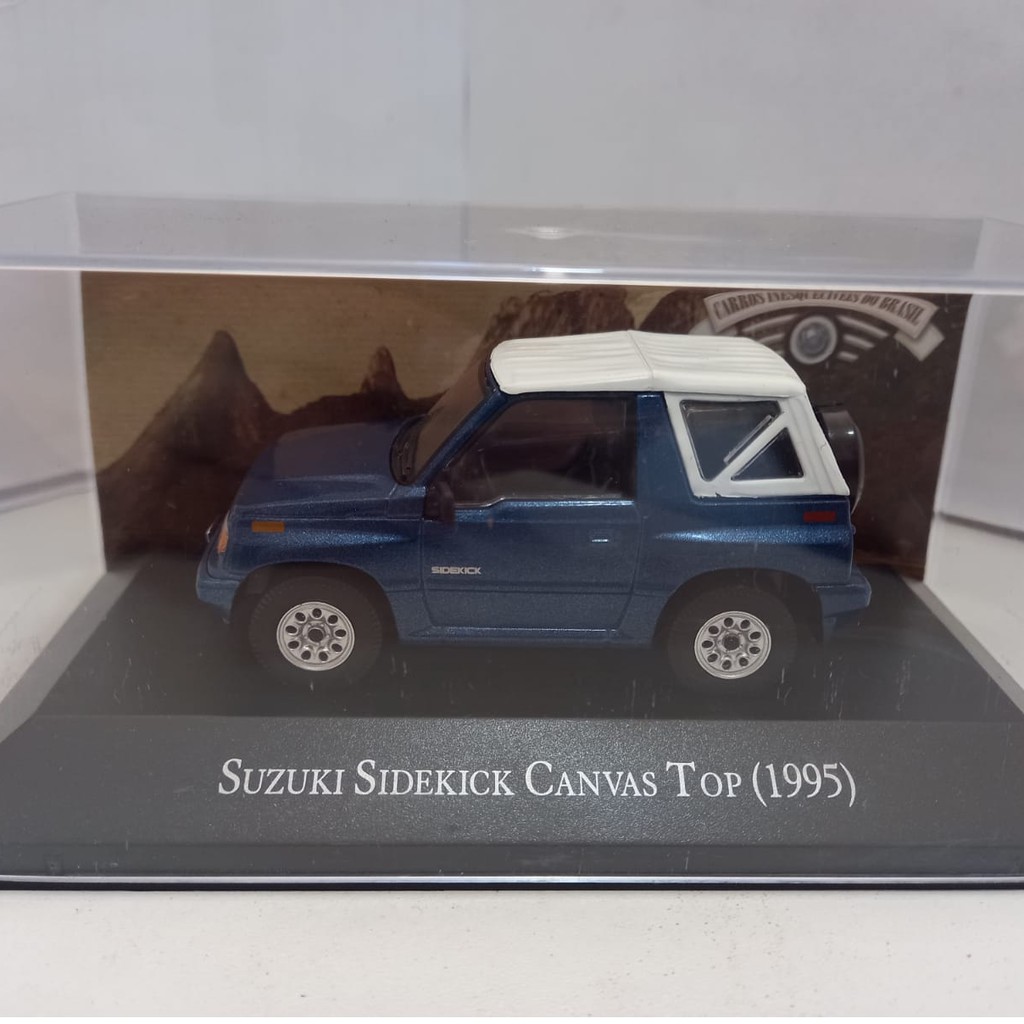 Miniatura Suzuki Sidekick Canvas Top 1:43 Clássicos Inesquecíveis do Brasil Coleção Colecionismo