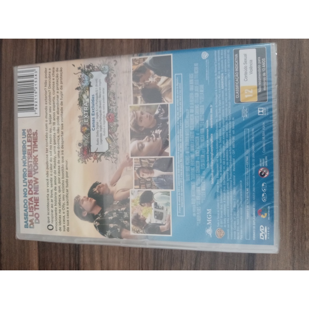 DVD Tudo e Todas As Coisas com Nick Robinson e Amanda Stenberg lacrado de fábrica