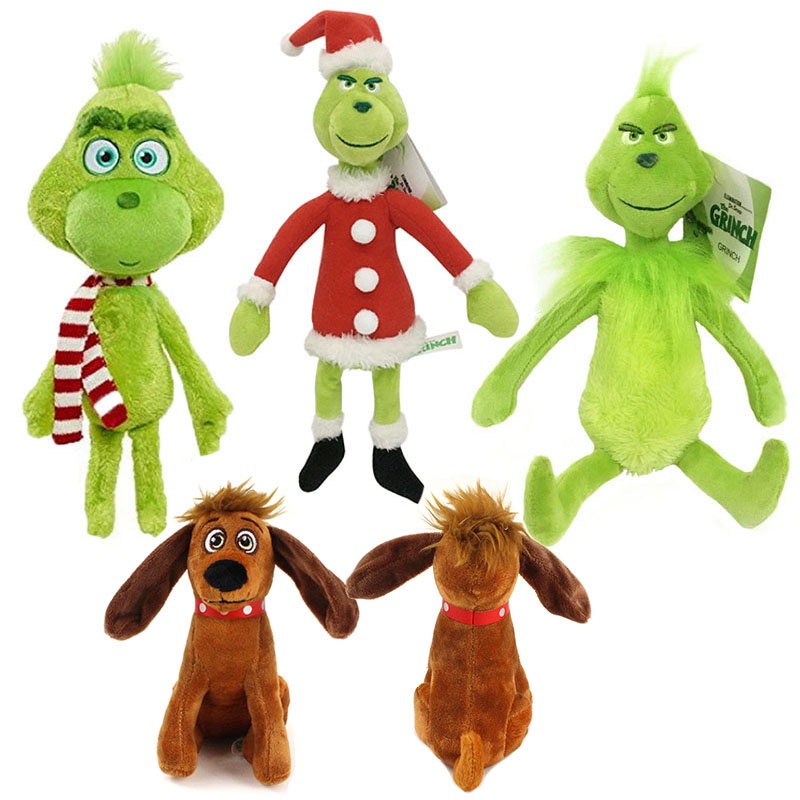 Brinquedos De Pelúcia Cão De Grincho Grinch Max Peluche Animal Dos Desenhos Animados Boneca Macia Para As Crianças Presentes De Natal