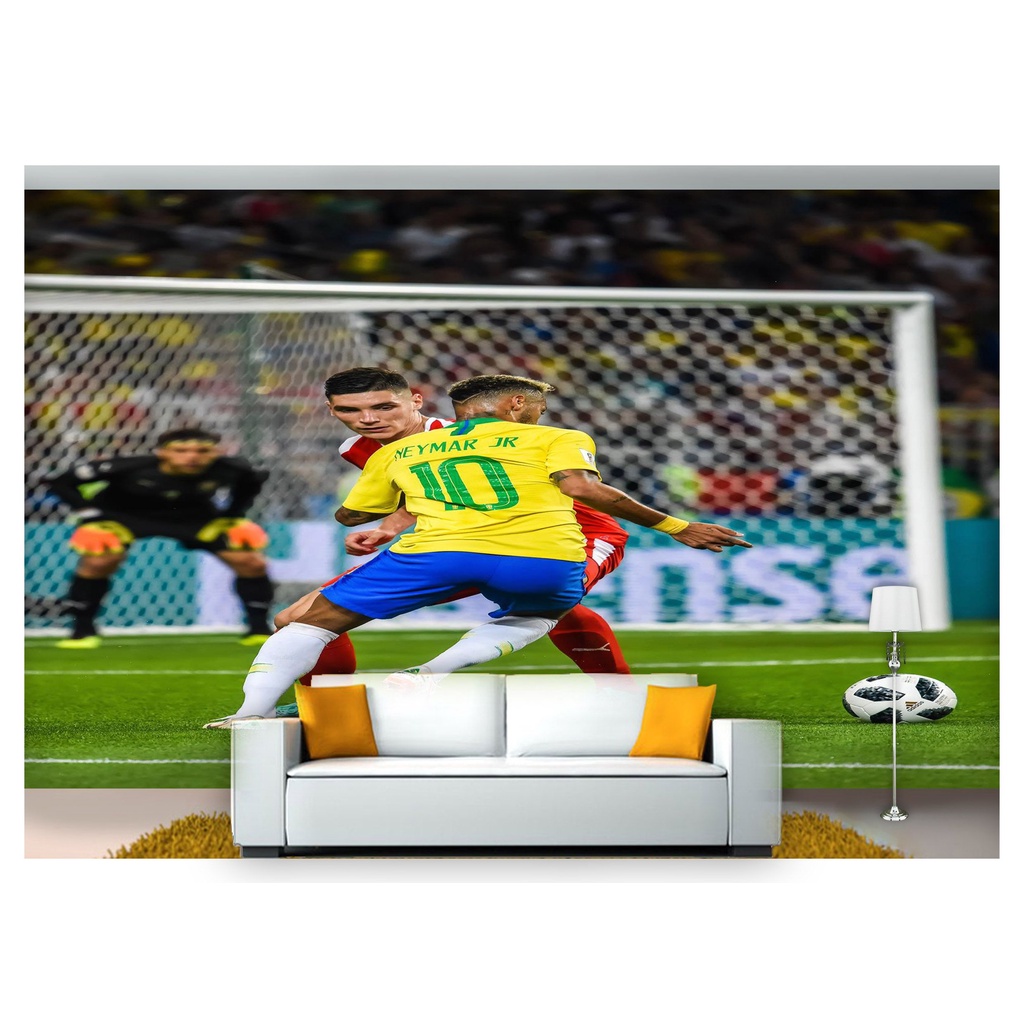 papel de parede Esportes Futebol Bola Campo 3D m² SPT54