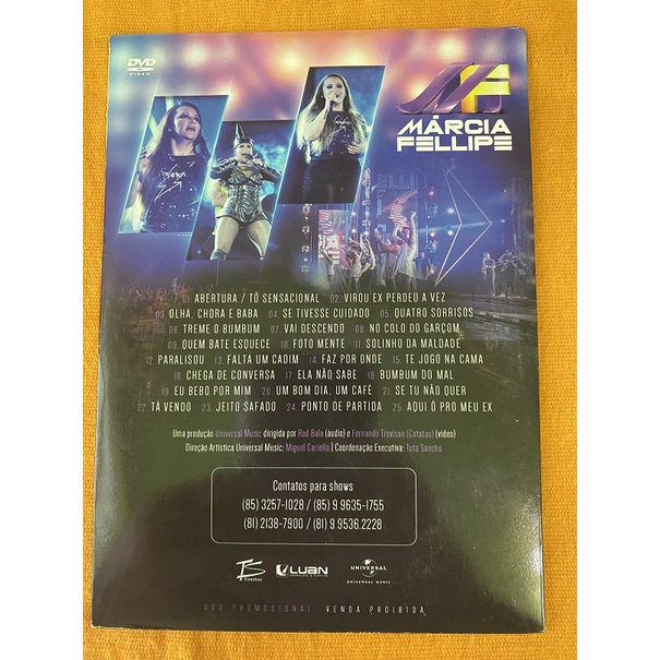 DVD MARCIA FELLIPE AO VIVO EM RECIFE CAPA PAPELÃO | Shopee Brasil