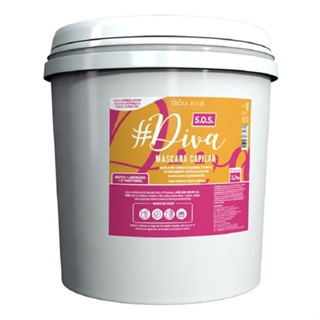 Mascara Capilar Diva S.o.s. Balde Troia Hair 3.5kg Lavatório em Oferta na Shopee