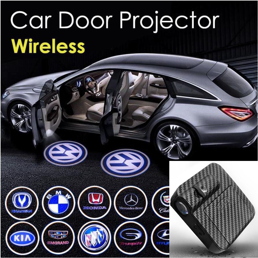 1 Pcs Universal Sem Fio LED Luz Da Porta Do Carro Logotipo Projetor De Laser Fantasma Sombra Noite Luzes Decorativas Acessórios Interiores Novo em Oferta na Shopee