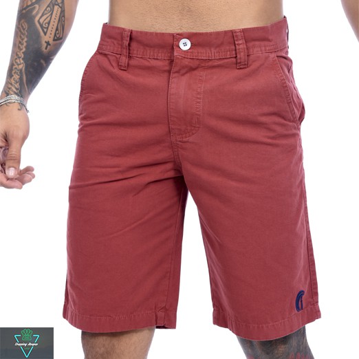 Bermuda Sarja Tradicional Masculina Vinho - Icari Fashion