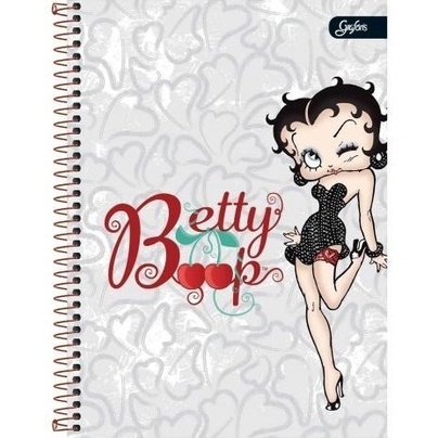 Caderno Betty Boop 1 matéria 96 folhas | Shopee Brasil