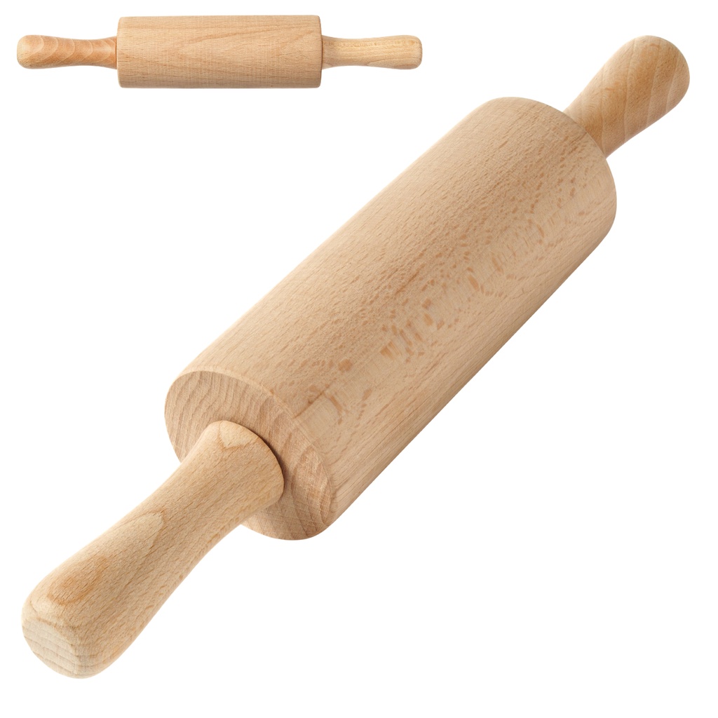 Rolo para massas grande em madeira maciça 50 cm pão, macarrão em Oferta na Shopee