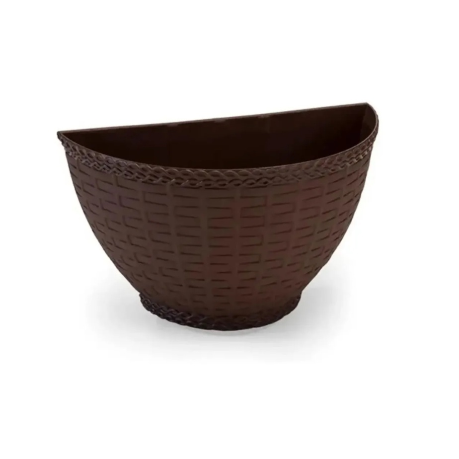 Kit 10 Vasos De Parede Jardim Vertical Orquídea Meia Lua Marrom em Oferta na Shopee