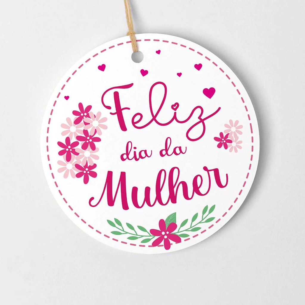 20 Tags Etiquetas Dia das Mulheres 5x5cm Agradecimento Embalagem Feliz Dia da Mulher