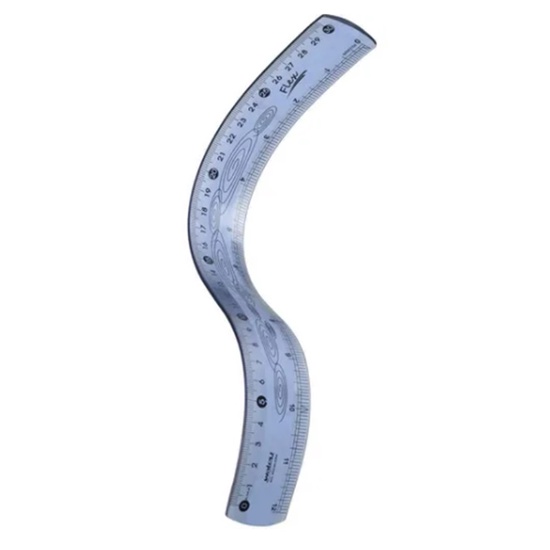Regua Mole Flexivel 30cm Azul Waleu Escolar Faculdade Escritório Fácil Guardar em Oferta na Shopee