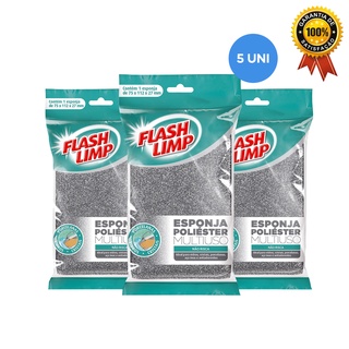 Esponja Poliester Loucas Kit 5 Uni EP1416360 Flash Limp em Oferta na Shopee