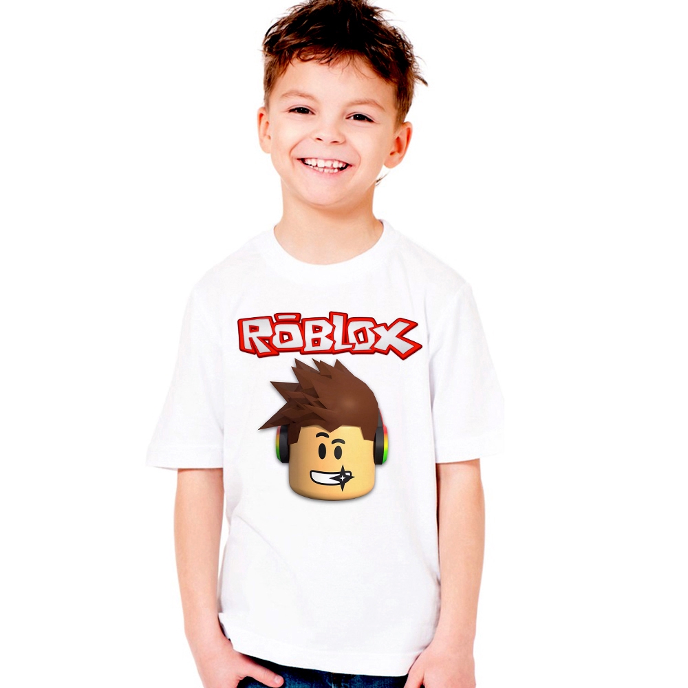 Criancas Catoon Roupas Tees Roblox T Shirt Criancas Meninos Meninas Jogo Camisas Shopee Brasil - camiseta do pikachu roblox