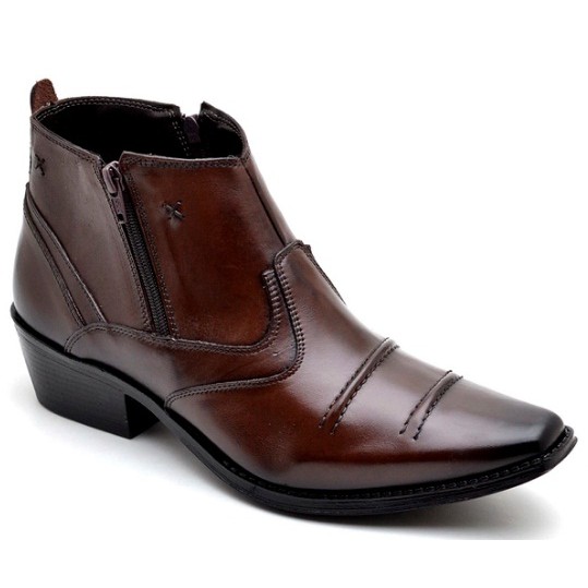 Bota Botina Social Country Bico Fino Reta Oposta Ref 608