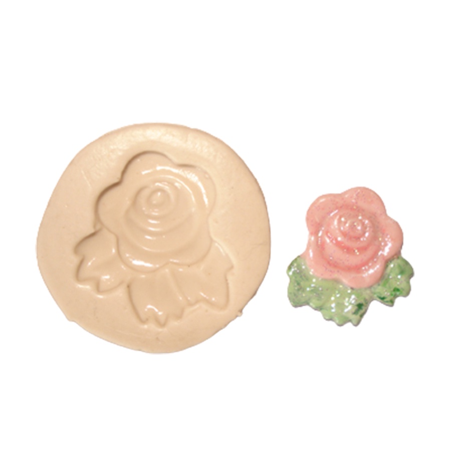 Molde de silicone cod-G 135 Flor  Rosa Jardim - 2,2x2cm - 20g