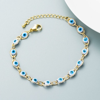 Pulseira Olho Grego banhada a ouro 18k em Oferta na Shopee