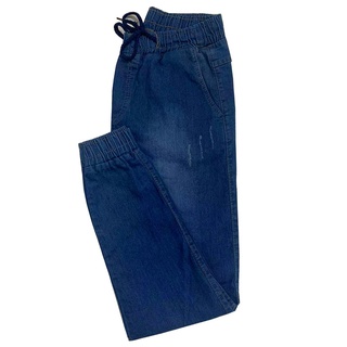 Calças Jeans Camuflada Masculina Jogger Com Punho Elastico