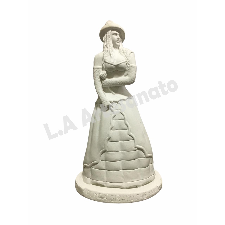 Imagem Pomba Gira Do Cabaré Em Gesso Cru 23 Cm Para Artesanato