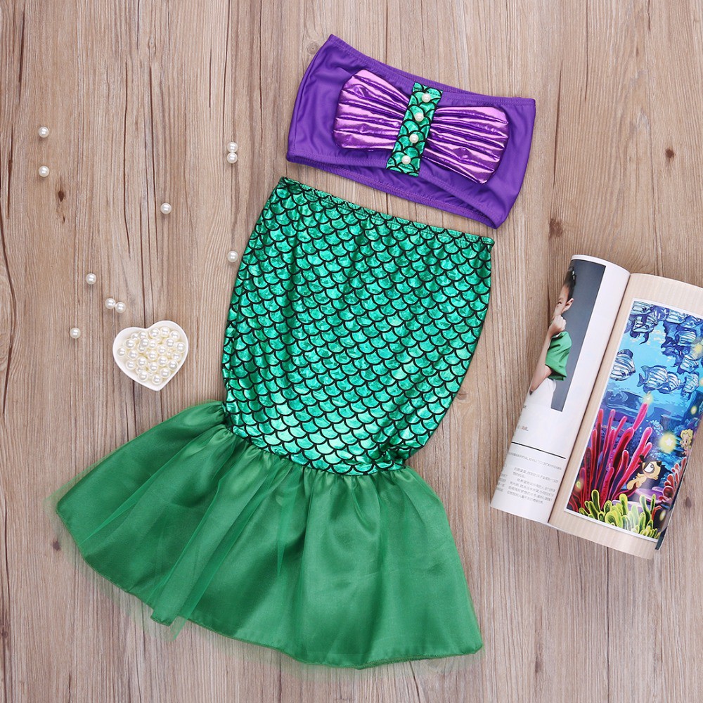 Fantasia Ariel Infantil Vestido Princesa Pequena Sereia Promoção